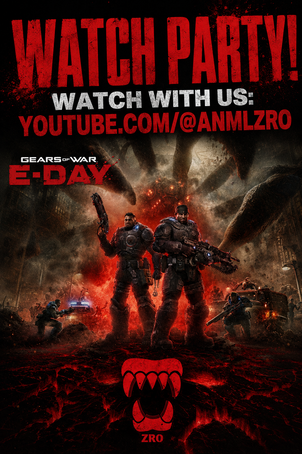 Gears of War E-Day Watch Party poster